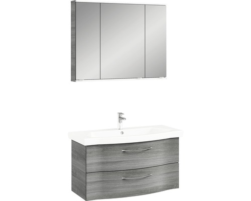 Waschtisch mit Waschbeckenunterschrank und Spiegelschrank für das Badezimmer