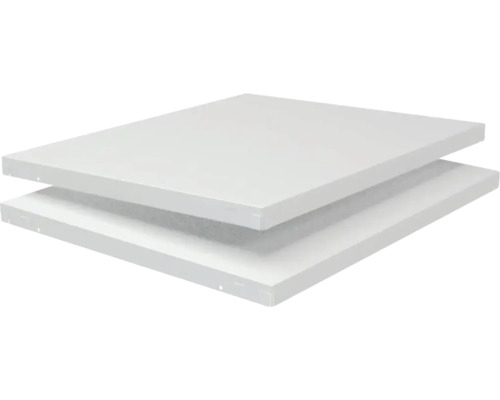 Tablette Schulte blanche 600x70x500 mm, lot de 2, système d'emboîtement