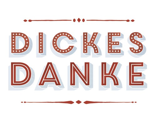 Mini carte de vœux Dickes Danke 7,7x5,5 cm