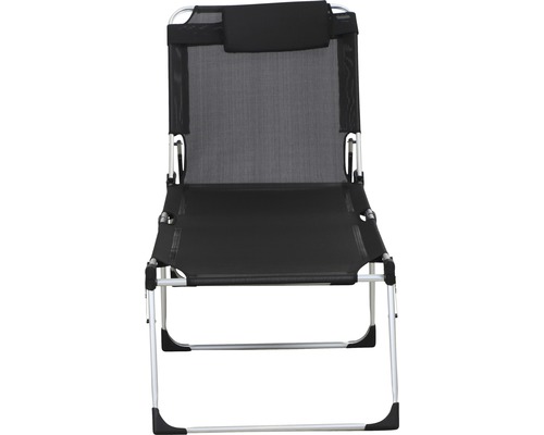 Verstellbarer Gartenstuhl aus Aluminium und Textil