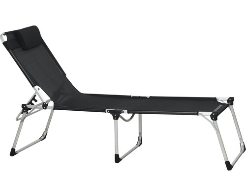 Sonnenliege mit Aluminiumgestell und verstellbarem Kopfteil