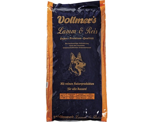 Croquettes pour chien Vollmers agneau & riz 15 kg