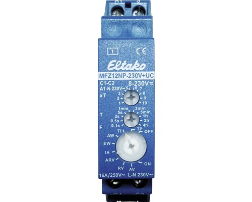 Relais temporisé multifonction analogique Eltako MFZ12NP-230 V + UC Relais temporisé multifonction Eltako MFZ12NP-230V+UC