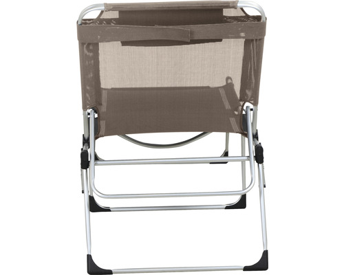 Chaise de camping avec structure en aluminium et revêtement en textile