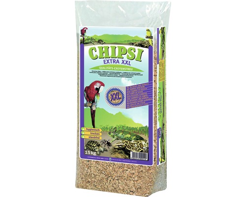 Litière pour petits animaux domestiques JRS Chipsi Extra XXL bois de hêtre 15 kg