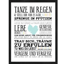 Gerahmtes Bild Blue Heart 33x43 cm