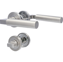 Türbeschlag-Set aus Edelstahl mit Drücker und Drehknopf