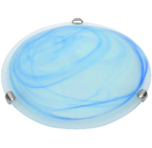 Plafonnier rond avec motif bleu