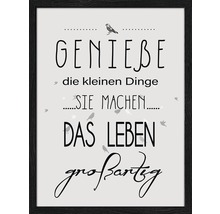 Gerahmtes Bild Genieße das Leben 33x43 cm