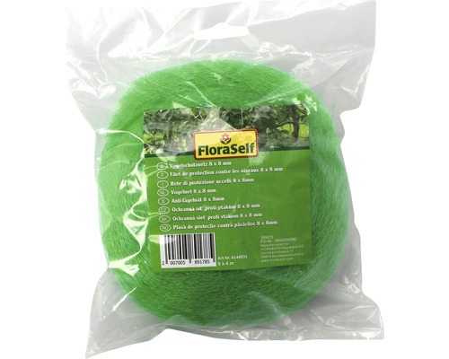 Filet de protection contre les oiseaux FloraSelf 8 x 8 mm dans son emballage
