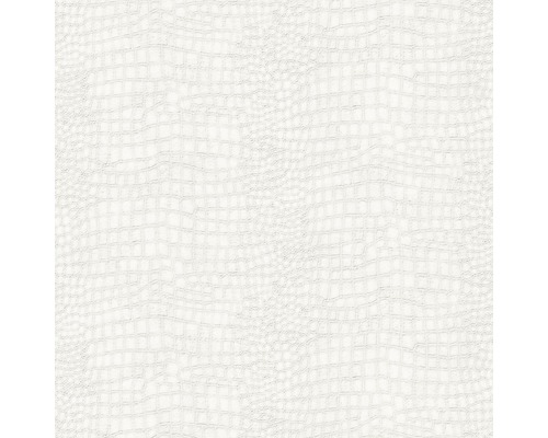 Papier peint intissé 32-660 peau de crocodile blanc Papier peint blanc avec motif crocodile