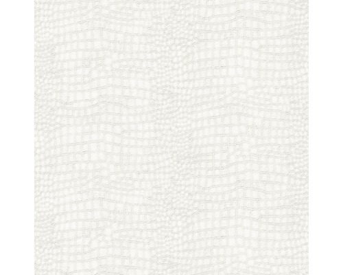 Papier peint intissé 32-660 peau de crocodile blanc