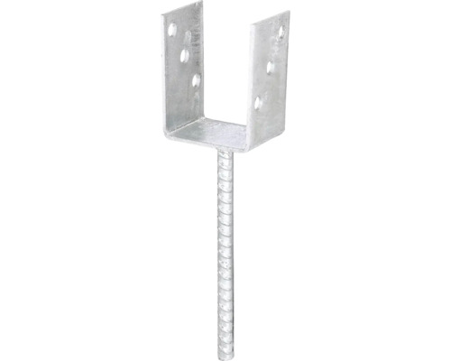 Supports de poteaux en U avec ancre à béton 75x100x200 mm