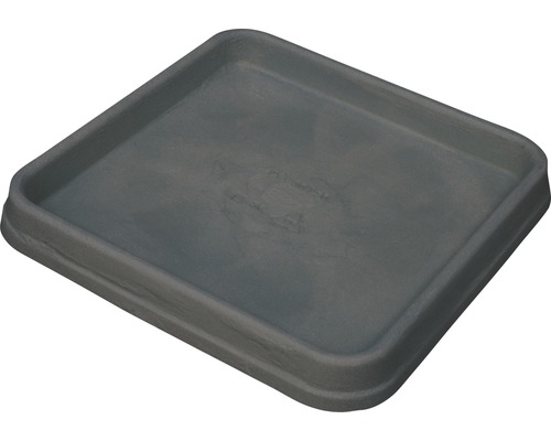 Plateau pour pot de fleurs geli Bianca plastique 36x36x4 cm anthracite