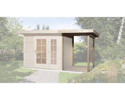 Toit en appentis weka pour abri de jardin Panorama taille 1 150x239x220 cm, nature