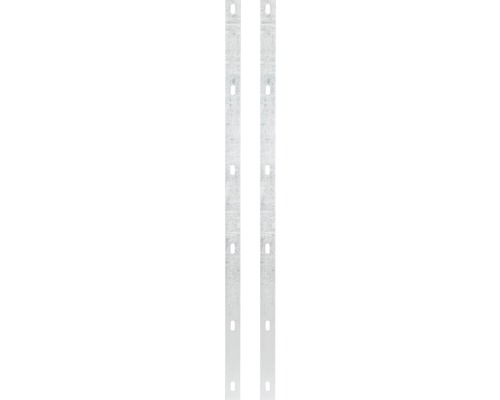 Kit de platine verticale GAH Alberts, 40 x 4/1000/200, 2 pièces, galvanisé à chaud