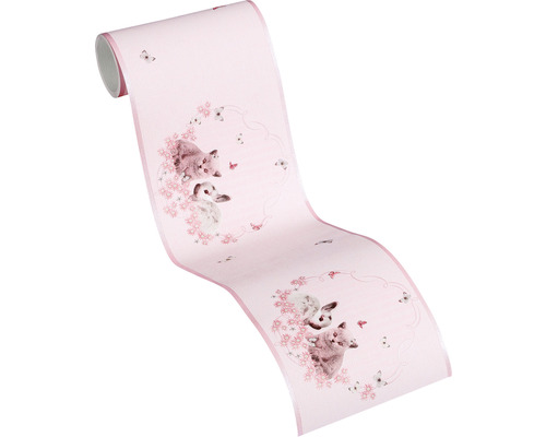 Bordure de papier peint avec motifs de lapins