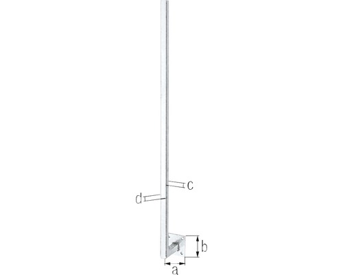 Poteau de garde-corps avec dimensions