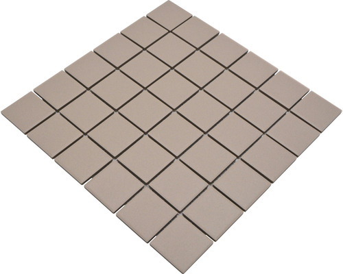 Mosaïque céramique Quadrat uni beige clair non émaillé 29.1x29.1 cm Carreau de mosaïque carré en céramique