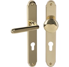 Garniture de poignée de porte avec plaque longue pour portes intérieures