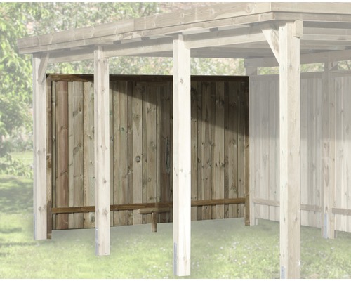 Rückwand weka für Carport 617,618 270x181 cm kesseldruckimprägniert Holzunterstand mit Holzwandelementen für zusätzlichen Schutz