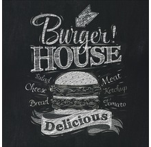 Tableau en verre Burger House 30x30 cm-thumb-0