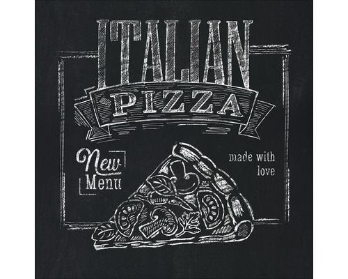 Tableau en verre Italian Pizza 20x20 cm