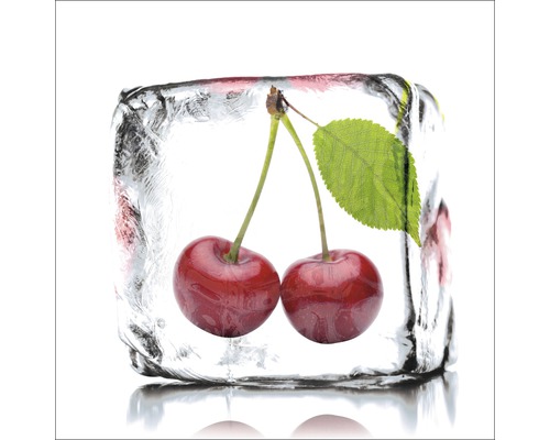 Tableau en verre Cherry Sorbet 20x20 cm