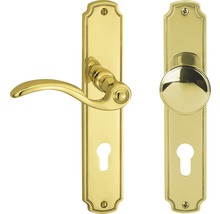 Garniture de ferrures de porte avec plaque longue