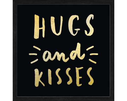 Tableau encadré Hugs & Kisses 33x33 cm