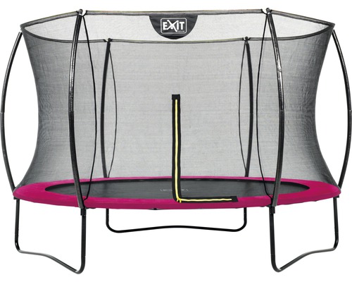 Trampoline EXIT Silhouette 305 + réseau rose