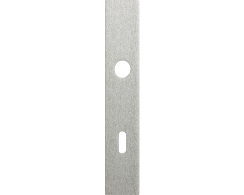 Paire de plaques longues Plano carrée couleur acier inoxydable/laqué BB pour portes intérieures