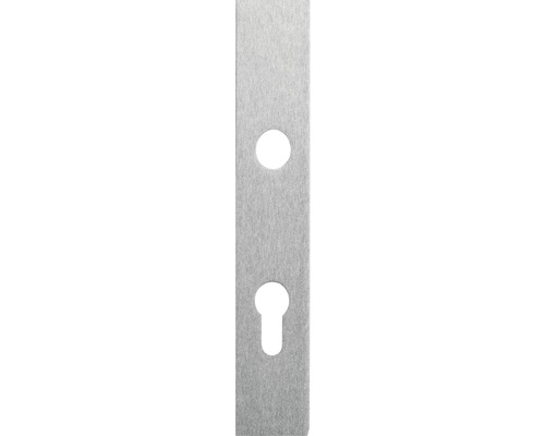 Paire de plaques longues Plano carrée couleur acier inoxydable/laqué cylindre profilé pour portes d'entrée