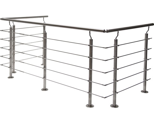 Pertura Geländer-Komplettset Hestia U-Form Edelstahl mit Rundstäbenfür Bodenmontage B: 18 m Pertura Geländer-Komplettset Hestia U-Form Edelstahl mit Rundstäbenfür Bodenmontage B: 18 m