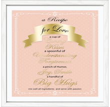 Gerahmtes Bild Love Slogan 33x33 cm