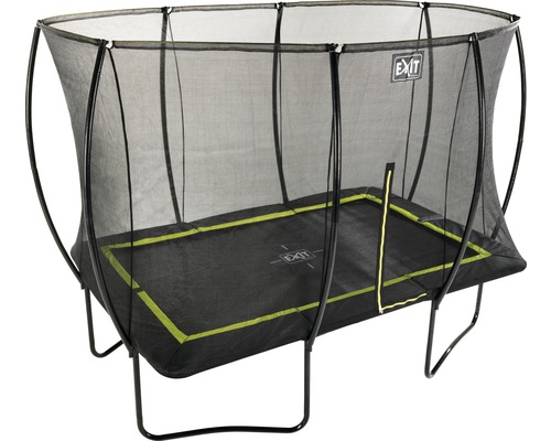Trampoline de jardin rectangulaire avec filet de sécurité