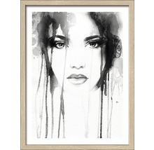 Gerahmtes Bild Black & White Face 33x43 cm
