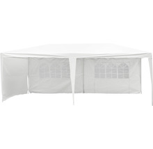 Tente de réception 3x6x2,55 m polyéthylène 120 g/m² blanc-thumb-2