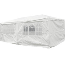 Tente de réception 3x6x2,55 m polyéthylène 120 g/m² blanc-thumb-1