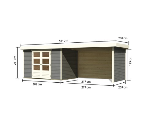 Gartenhaus mit Abmessungen