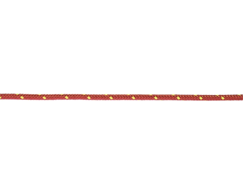 Corde polyester Ø 6 m neon rouge-jaune au mètre