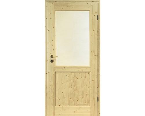 Porte intérieure en bois avec insert en verre