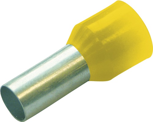Embouts de câbles isolés Haupa 270818 6mm²/12mm jaune 100 pièces