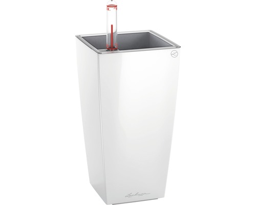 Pot Lechuza Mini Cubi, plastique, 8x9x18 cm, blanc