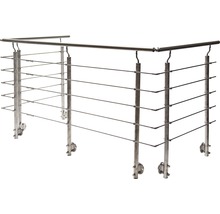 Edelstahlgeländer mit horizontalen Füllstäben für Treppen und Balkone