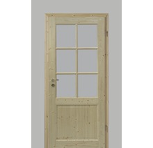 Pertura Landhaustür Fengur Fichte 73,5x198,5 cm Rechts 02/SP6 (ohne Glas)