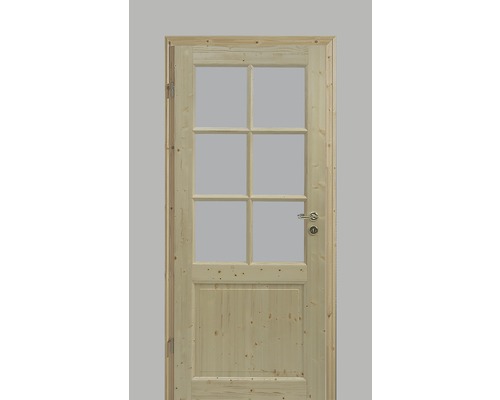 Porte intérieure Pertura Fengur style maison de campagne épicéa 86,0x198,5 cm tirant gauche 02/SP6 (sans vitrage)