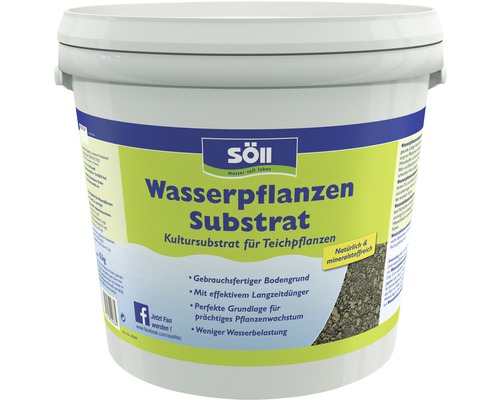 Wasserpflanzen Substrat Söll für Teichpflanzen 12 kg Söll Wasserpflanzen Substrat im Eimer, Kultursubstrat für Teichpflanzen