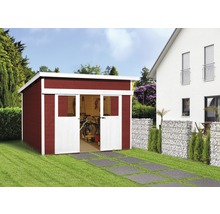 Schiebetürhaus weka Lugano 1 mit Fußboden 315 x 249 cm schwedischrot