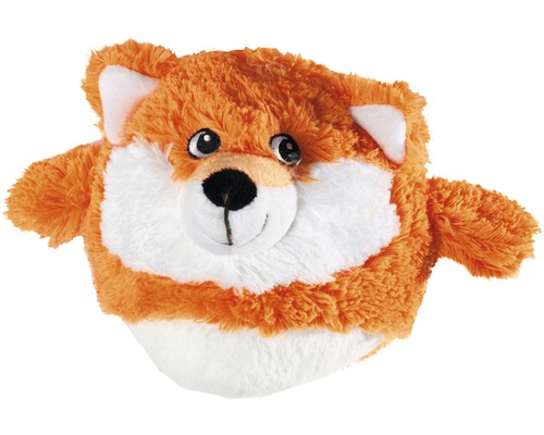 Jouet pour chien Karlie renard Fossy en peluche 14 cm orange-blanc